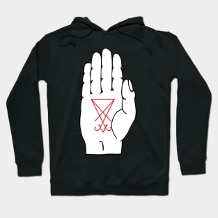 Sigil Of Lucifer Palm Hoodie